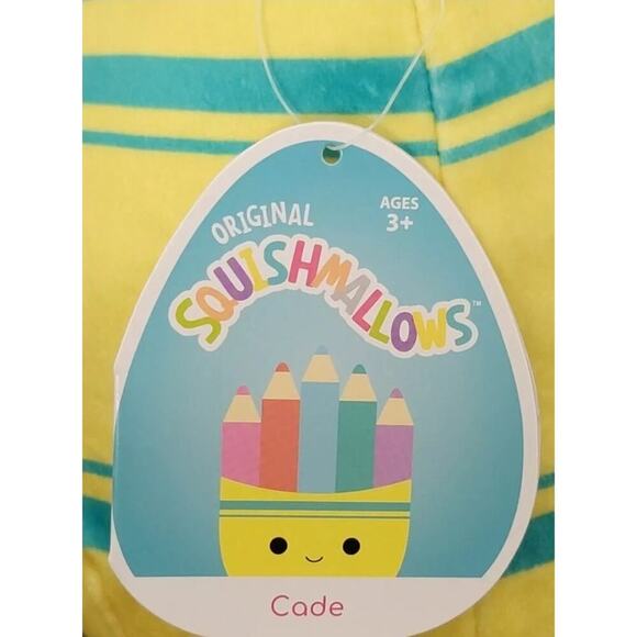 Squishmallow Cade The Crayon Box Back to School 8" Plush Kellytoy NWT New - Picture 3 of 5